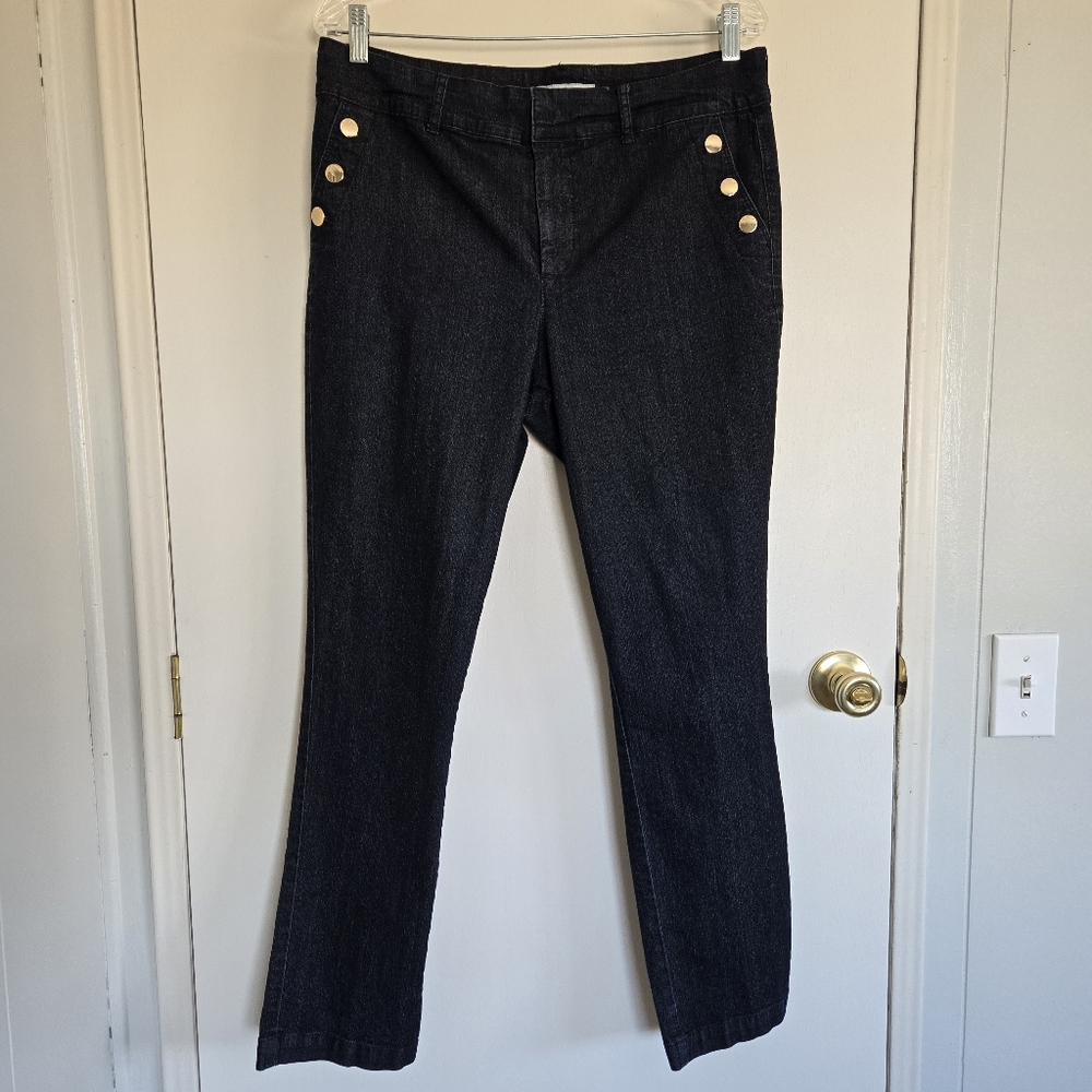 Ellen Tracy Sailor Style Jeans Women's 10 Blue